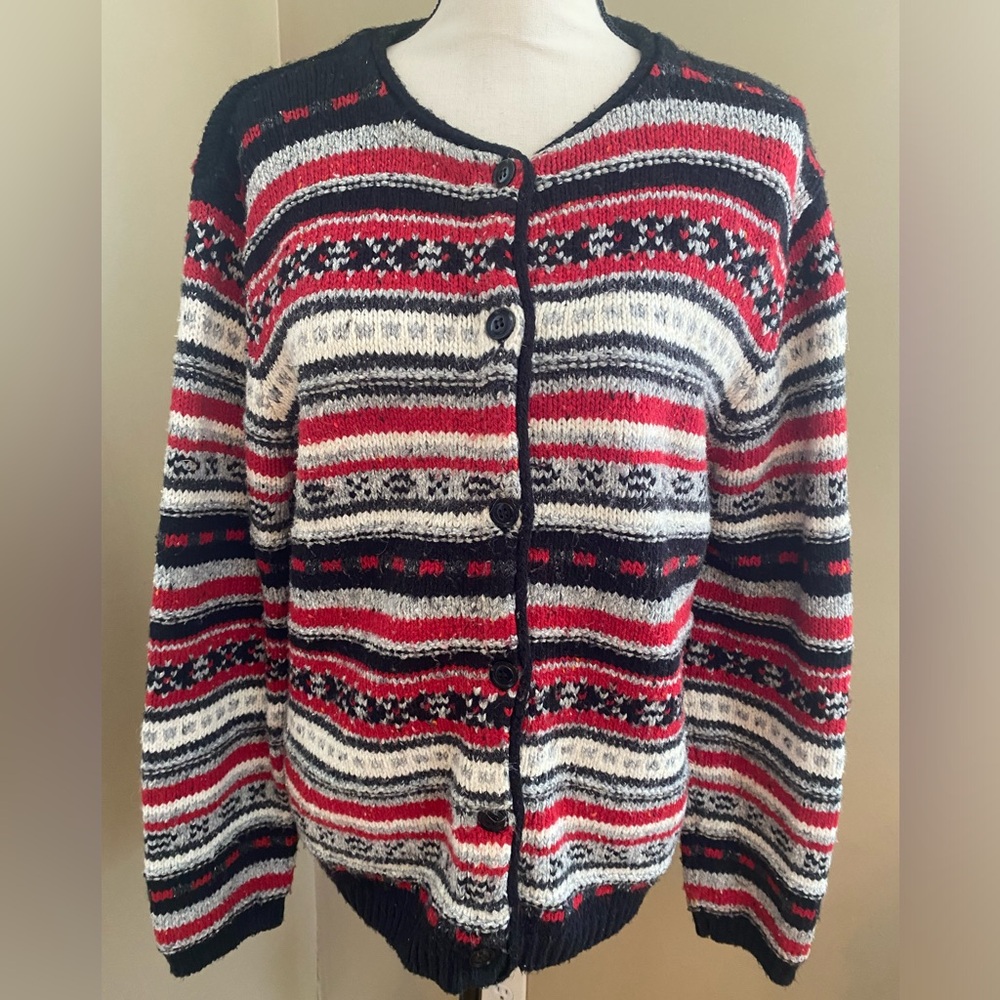 Fair Isle Cardigan Multicolor
Wool Blend Sweater Croft & Barrow Large